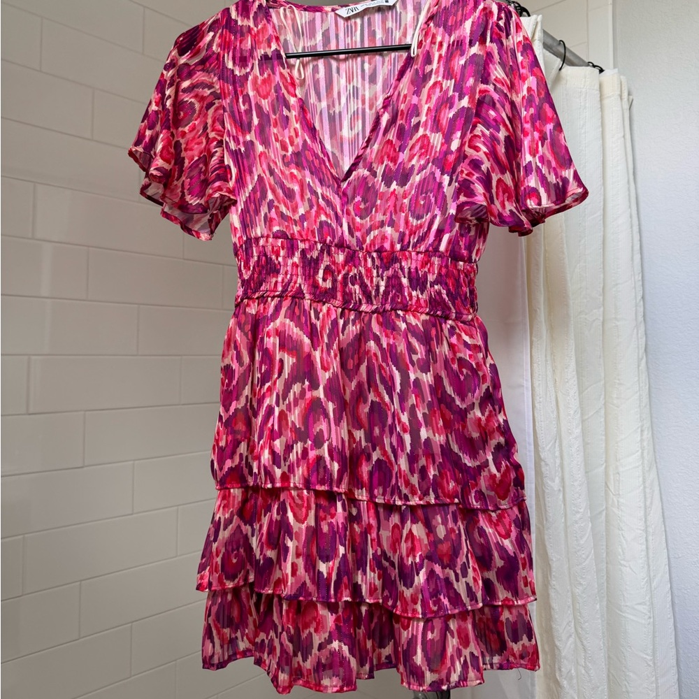 Pink mini dress